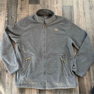 LL Bean Mens XL Tall Gray Mountain Classic Fleece Jacket Full Zip Pockets